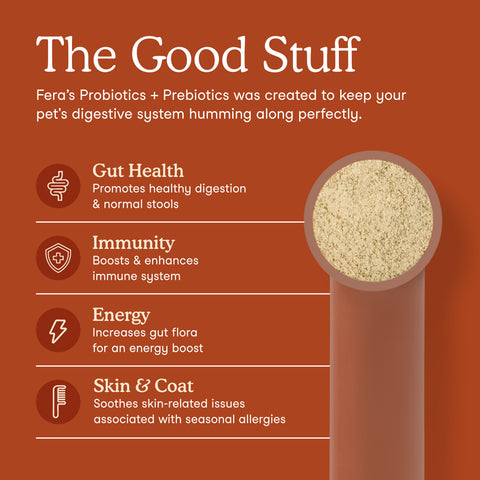Fera Pets Organic USDA Probiotics + Prebiotics | Powder