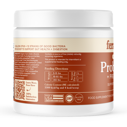 Fera Pets Organic USDA Probiotics + Prebiotics | Powder