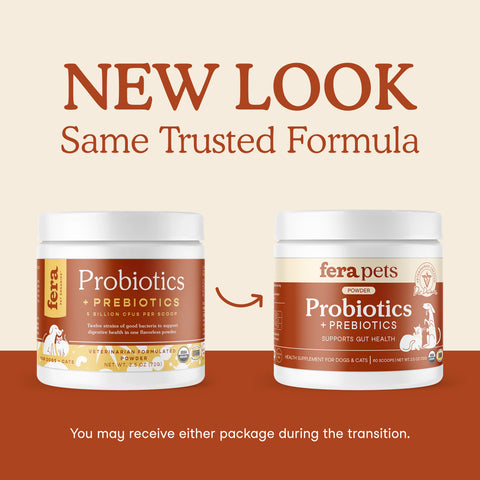 Fera Pets Organic USDA Probiotics + Prebiotics | Powder
