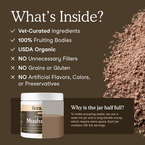 Fera Pets Organic Mushroom Blend for Immune Support
