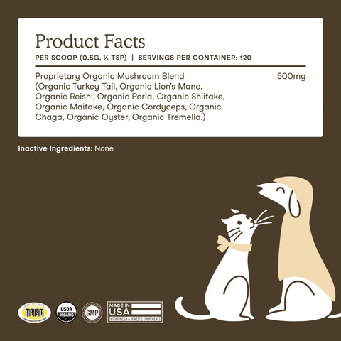 Fera Pets Organic Mushroom Blend for Immune Support