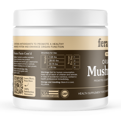 Fera Pets Organic Mushroom Blend for Immune Support