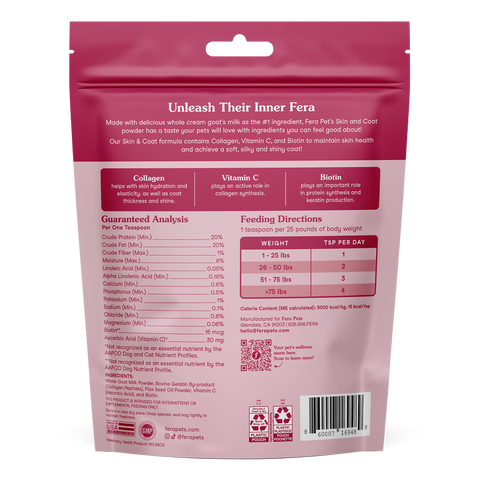 Fera Pets Goat Milk Topper | Skin & Coat
