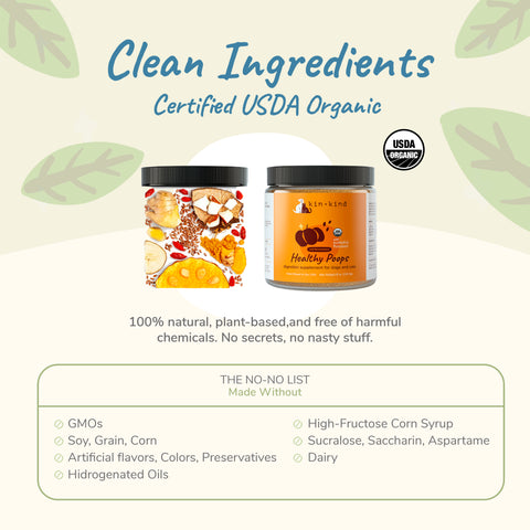 kin+kind Organic Supplement - Healthy Poops