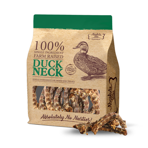 Absolute Bites® Single Ingredient Air Dried Treats | Duck Neck (300g)