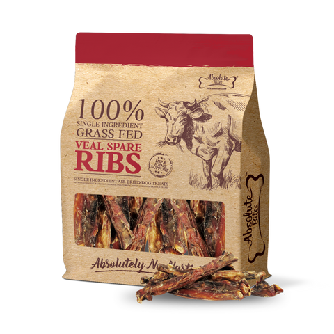 Absolute Bites® Single Ingredient Air Dried Treats | Veal Spare Ribs (250g)