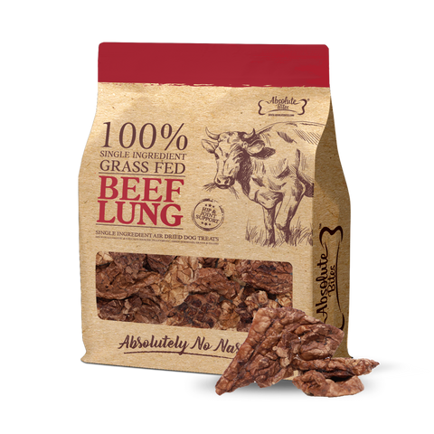 Absolute Bites® Single Ingredient Air Dried Treats | Grass Fed Beef Lung