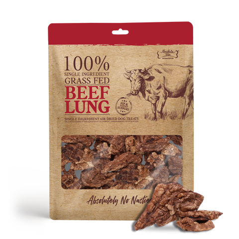 Absolute Bites® Single Ingredient Air Dried Treats | Grass Fed Beef Lung