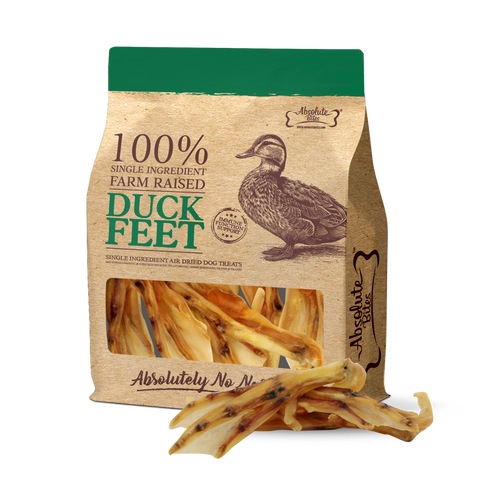 Absolute Bites® Single Ingredient Air Dried Treats | Farm Raised Duck Feet