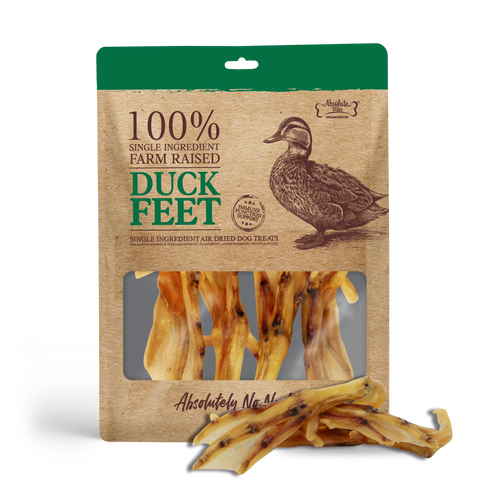 Absolute Bites® Single Ingredient Air Dried Treats | Farm Raised Duck Feet