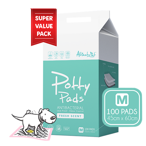 Altimate Pet Potty Pee Pads - M (45cmx60cm) | 100pcs