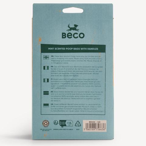 Beco Mint Scented Poop Bags | With Handles