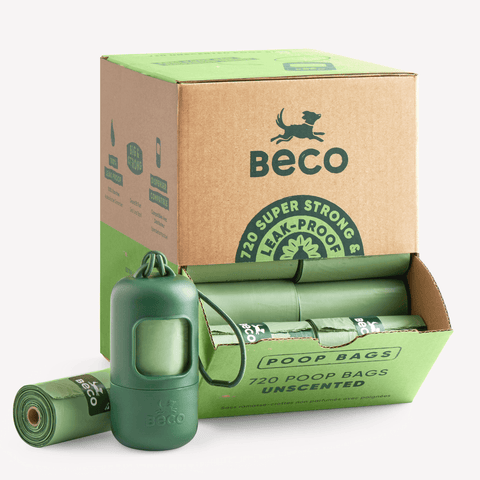 Beco Unscented Poop Bags - 720 bags | with Dispenser