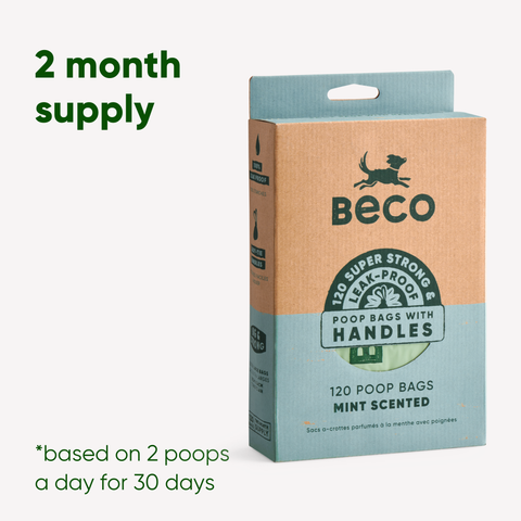 Beco Mint Scented Poop Bags | With Handles