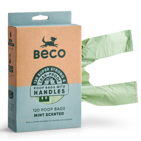 Beco Mint Scented Poop Bags | With Handles