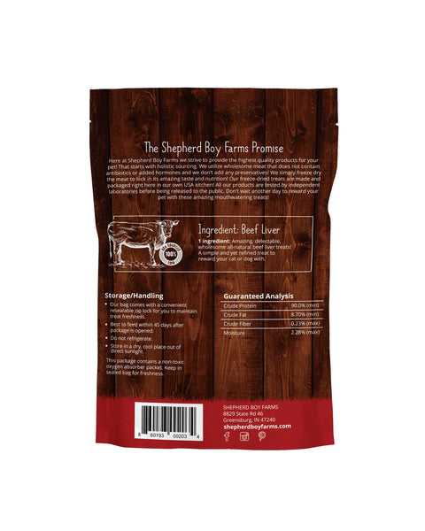Shepherd Boy Farms Freeze Dried Treats | Beef Liver