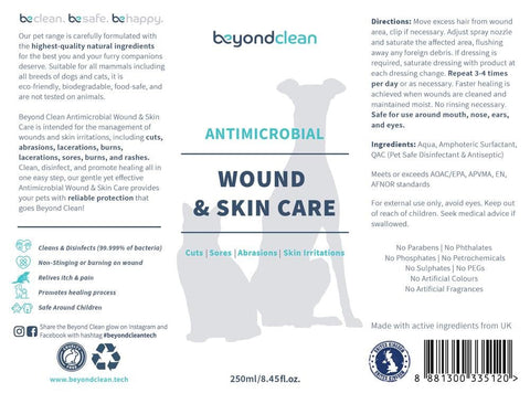 Beyond Clean Antimicrobial Pet Wound & Skin Care, 250ml