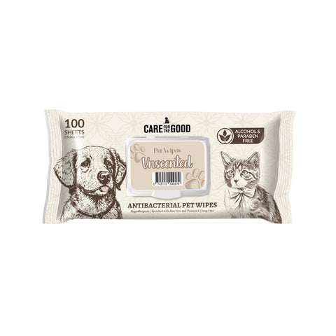 Care For The Good Antibacterial Pet Wipes | Unscented