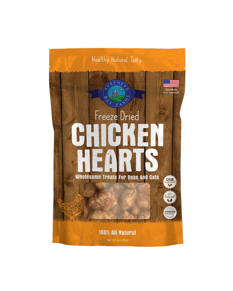 Shepherd Boy Farms Freeze Dried Treats | Chicken Hearts