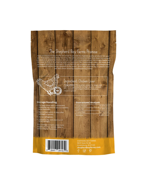 Shepherd Boy Farms Freeze Dried Treats | Chicken Liver