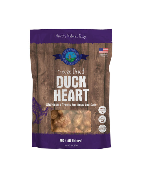 Shepherd Boy Farms Freeze Dried Treats | Duck Hearts