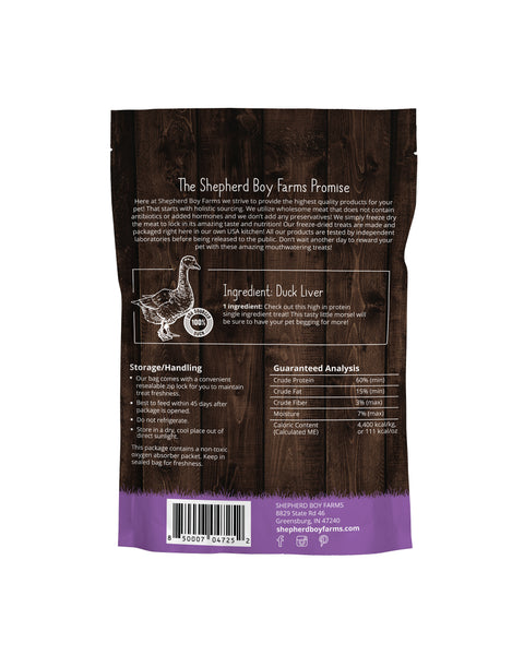 Shepherd Boy Farms Freeze Dried Treats | Duck Liver