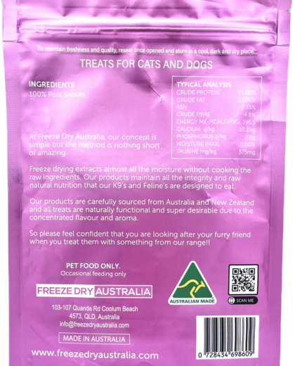 Freeze Dry Australia Pig Snouts