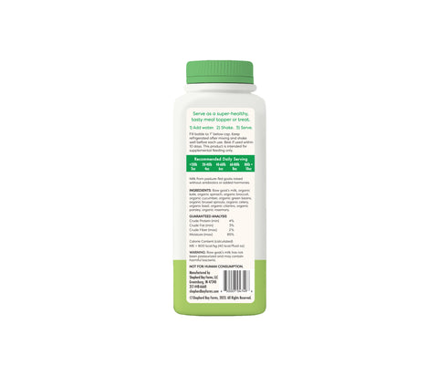 Shepherd Boy Farms Freeze Dried Raw Goat Milk | Super Green