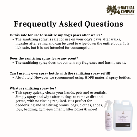 G-Natural Sanitizing Spray | Chemical Free