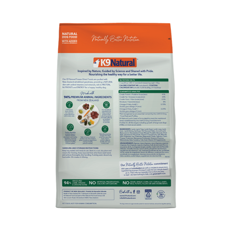 K9 Natural Freeze Dried Lamb