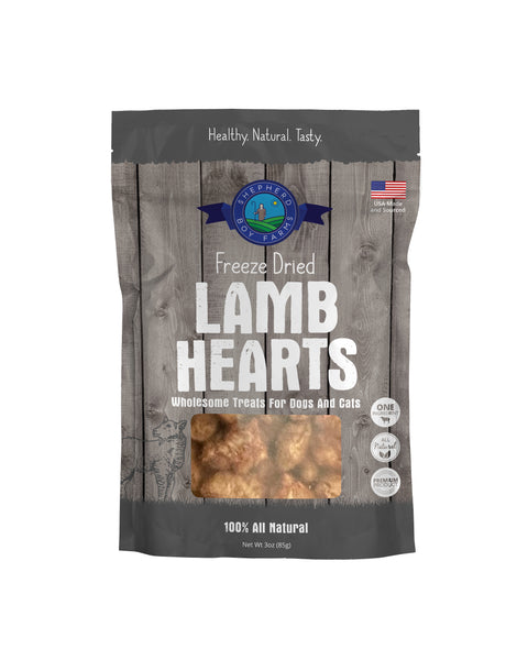 Shepherd Boy Farms Freeze Dried Treats | Lamb Hearts