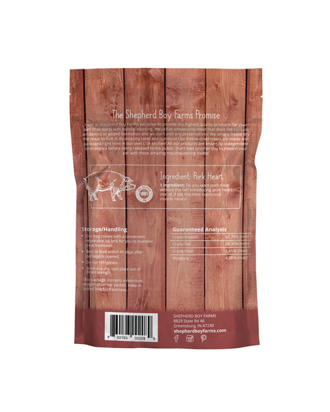 Shepherd Boy Farms Freeze Dried Treats | Pork Hearts