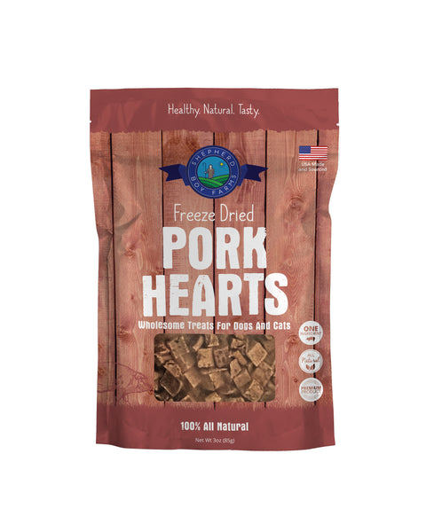 Shepherd Boy Farms Freeze Dried Treats | Pork Hearts