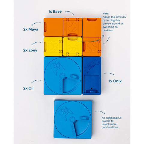 Pawzler Modular Dog Puzzle System | Rainbow Set