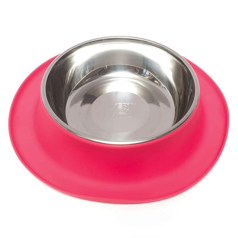 Messy Mutts Silicone Single Feeder with Stainless Steel Bowl | Watermelon
