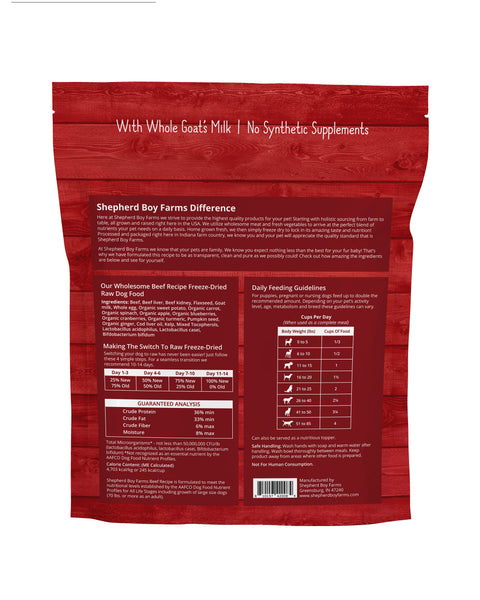 Shepherd Boy Farms Freeze-Dried Food | Beef