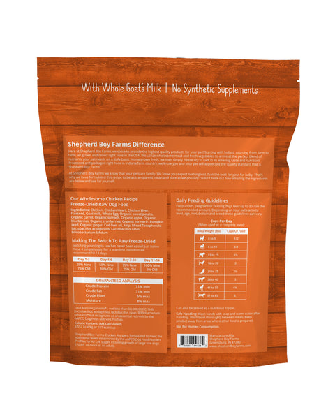 Shepherd Boy Farms Freeze-Dried Food | Chicken