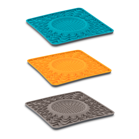 Messy Mutts Framed Spill Resistant Silicone Dog Lick Bowl Mat