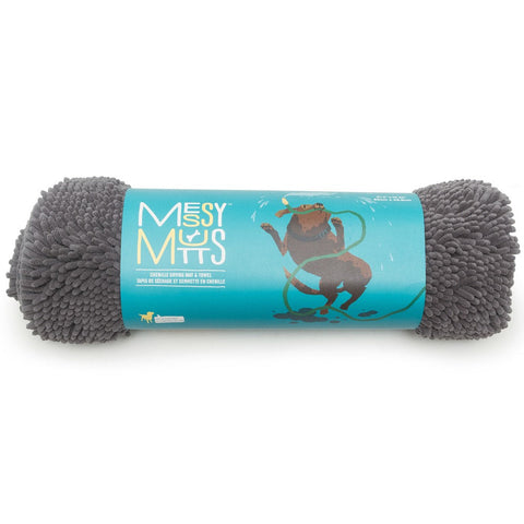 Messy Mutts Microfiber Drying Mat & Towel with Hand Pockets | Small