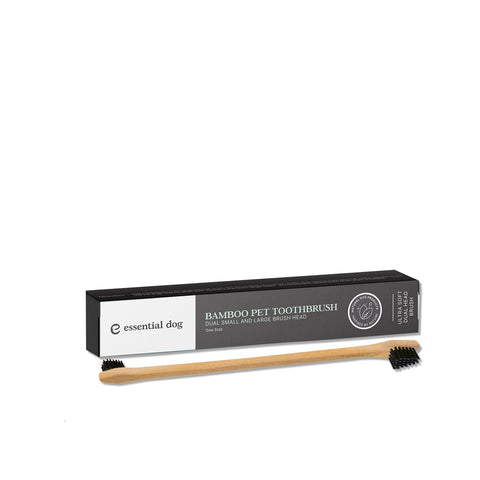 Essential Dog Double-Sided Bamboo Toothbrush