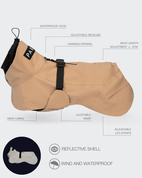 PAIKKA Visibility Raincoat Lite | Taupe