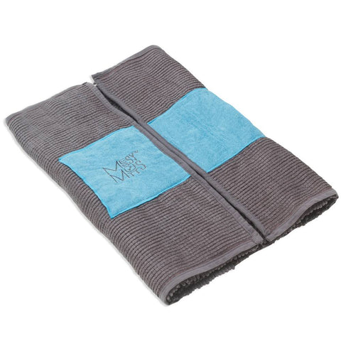 Messy Mutts Microfiber Drying Mat & Towel with Hand Pockets | Small