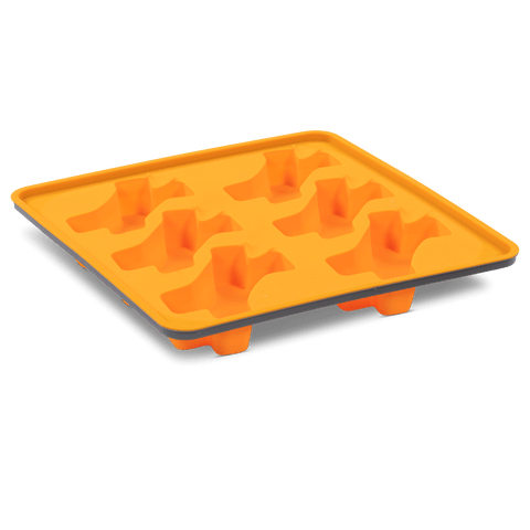 Messy Mutts Framed "Spill Resistant" Silicone Popsicle Treat Mold | Orange