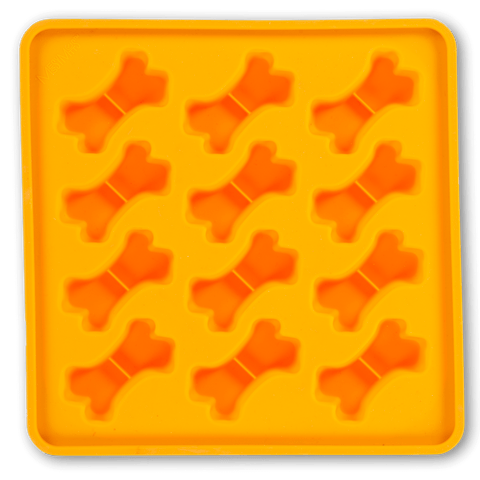 Messy Mutts Framed "Spill Resistant" Silicone Popsicle Treat Mold | Orange