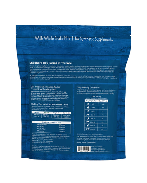 Shepherd Boy Farms Freeze-Dried Food | Venison