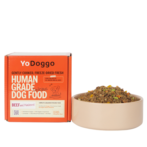 YoDoggo Gently Cooked, Freeze Dried Fresh | Beef & Mackerel