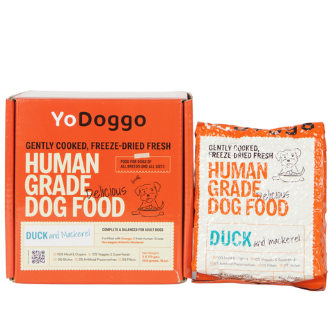 YoDoggo Gently Cooked, Freeze Dried Fresh | Duck & Mackerel