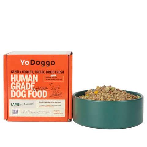 YoDoggo Gently Cooked, Freeze Dried Fresh | Lamb & Mackerel